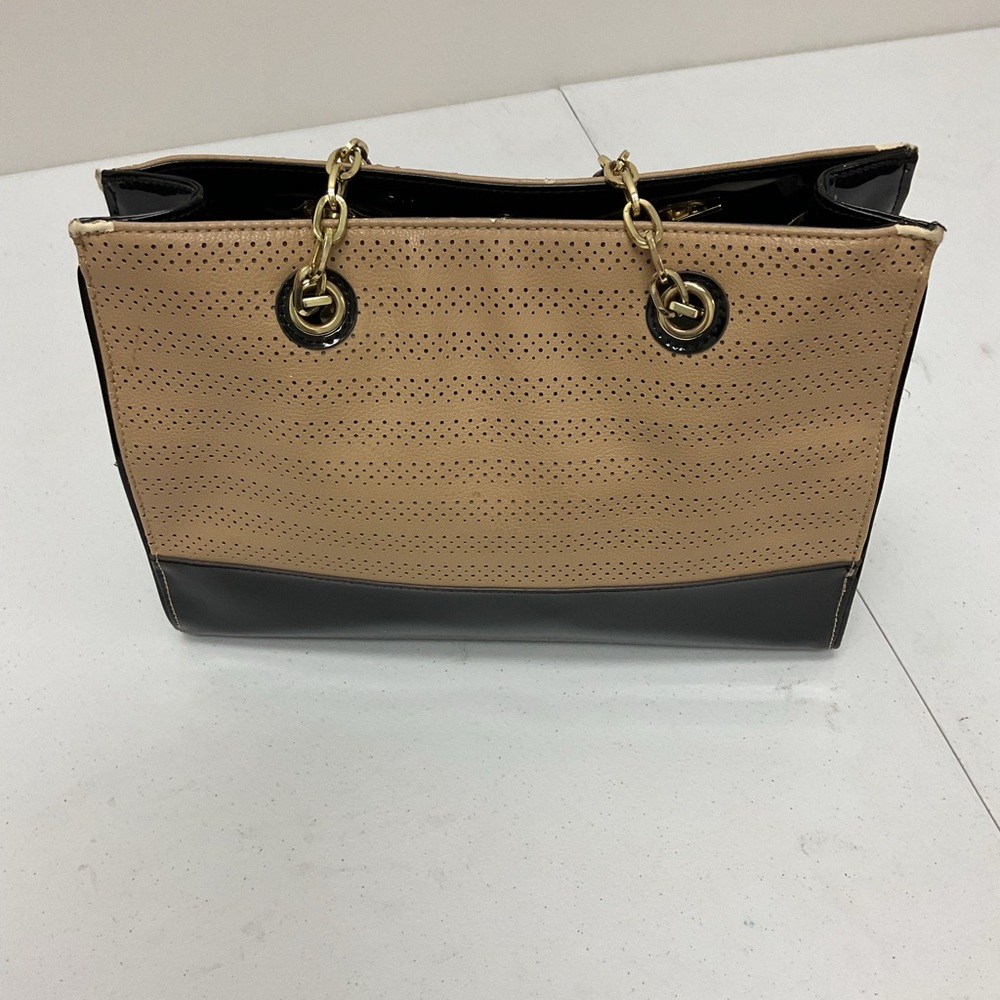 Chic Two-Tone Tote Bag